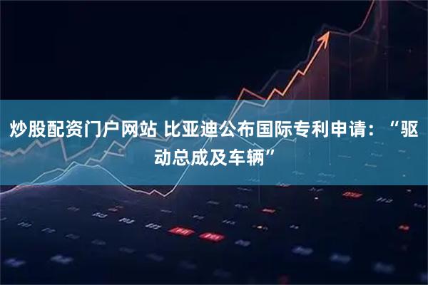 炒股配资门户网站 比亚迪公布国际专利申请：“驱动总成及车辆”